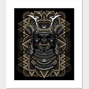 Samurai mask Posters and Art